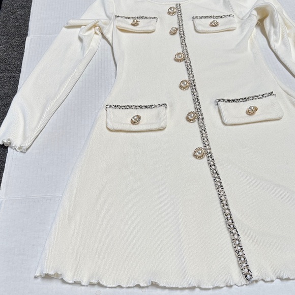 SHEIN Cream Ribbed Knit Top - Picture 5 of 11